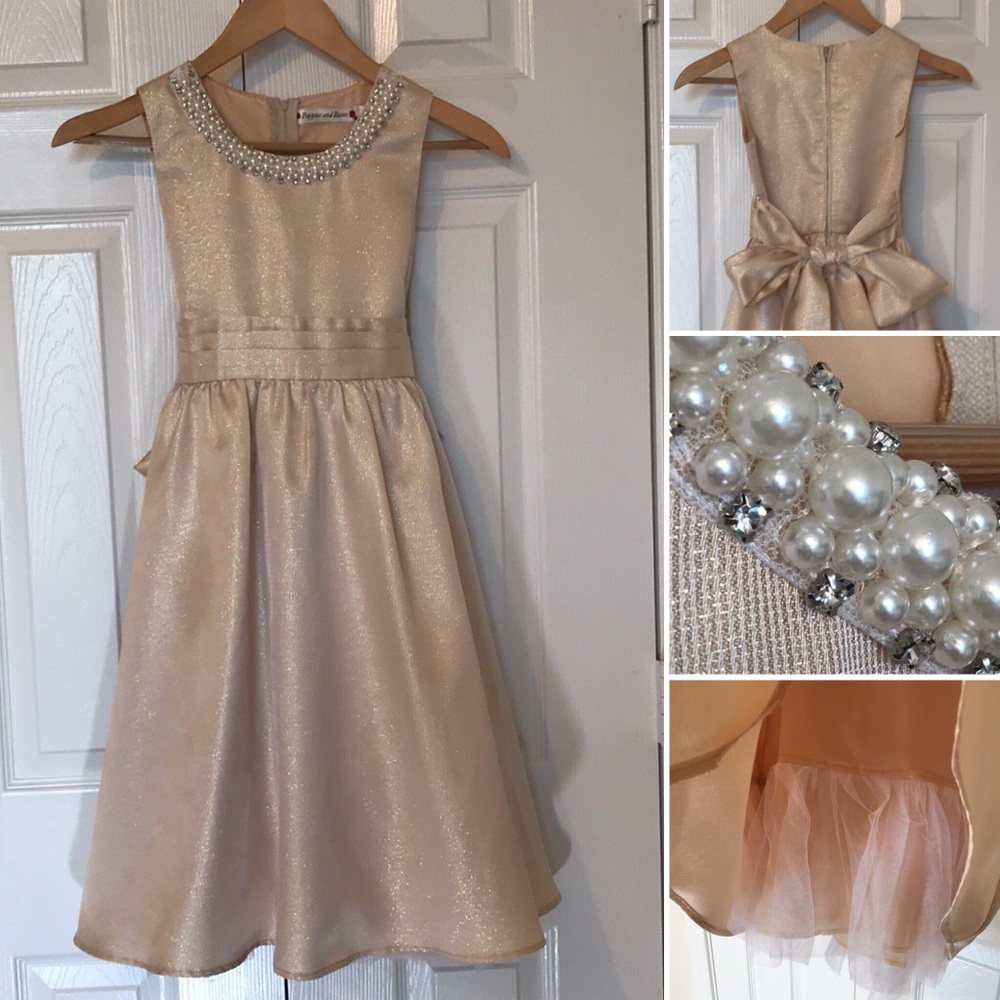 Girl’s formal champagne dress